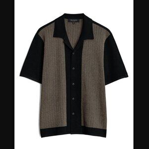 NEW rag & bone Dalton Herringbone Snap Front Shirt
